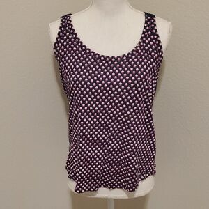 Banana Republic Navy and Pink Geometric Tank Top